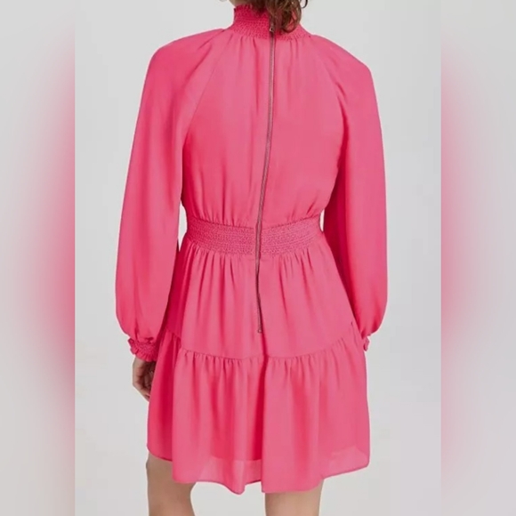 💖HOST PICK💖NEWAlice+Olivia Stacey Bendet Lavinia Smocked Crepe de Chine Dress - Picture 13 of 13